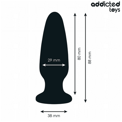 Addicted toys - plug anale con gioiello taglia s 8,8 cm