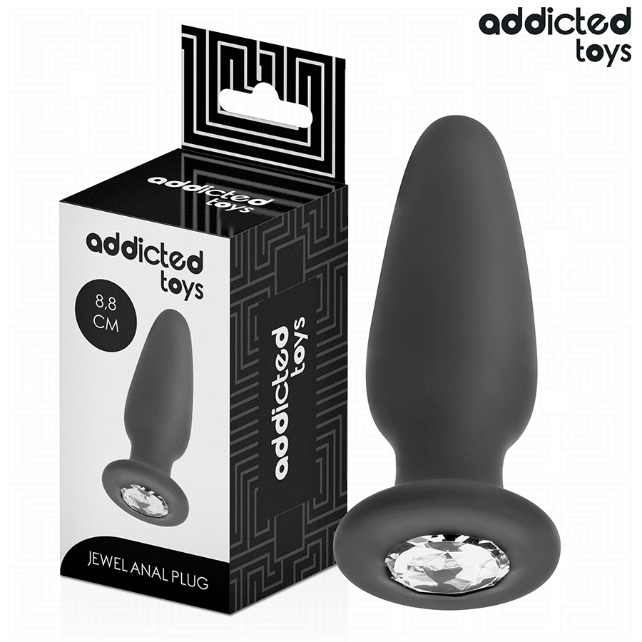 Addicted toys - plug anale con gioiello taglia s 8,8 cm