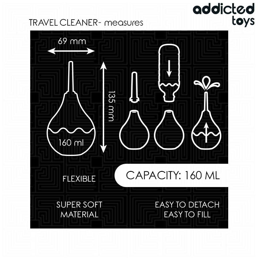 Addicted toys - detergente anale da viaggio taglia m 160 ml