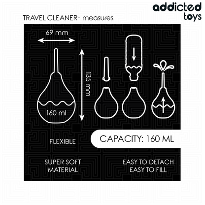 Addicted toys - detergente anale da viaggio taglia m 160 ml