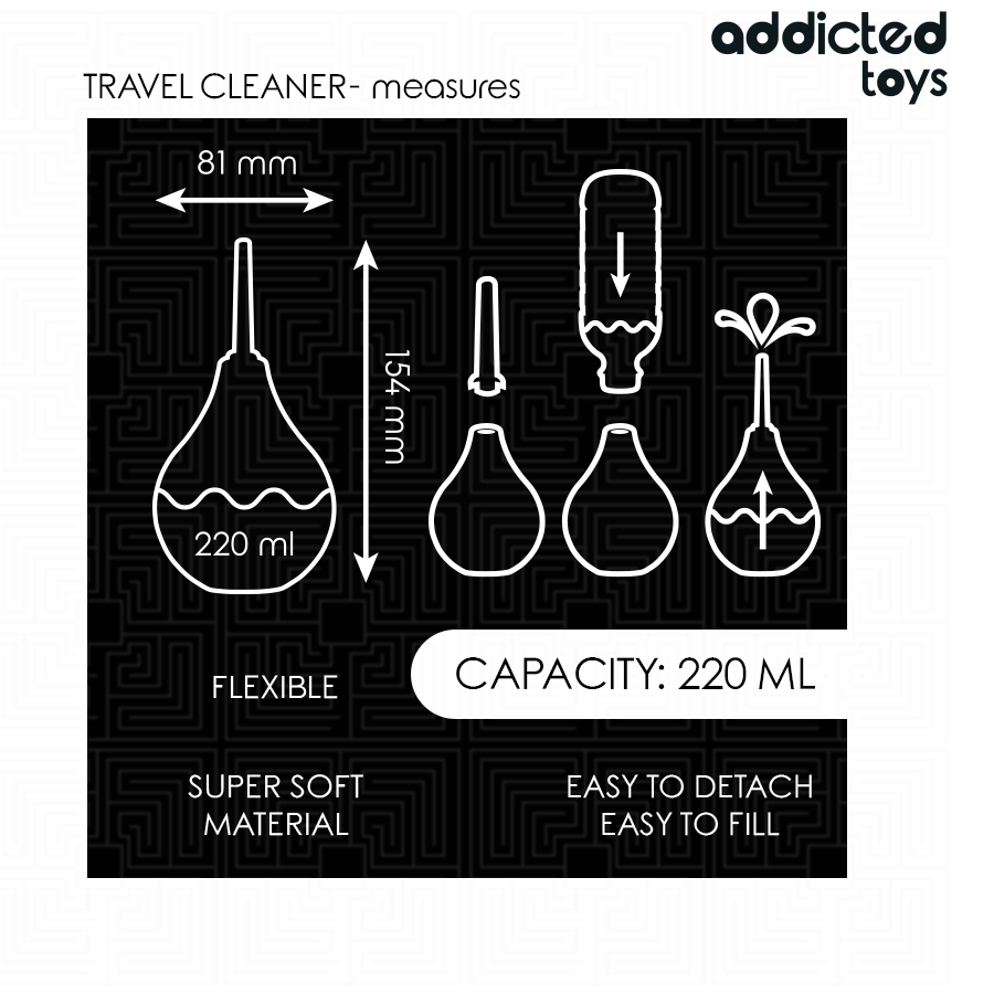 Addicted toys - detergente anale da viaggio taglia l 220 ml