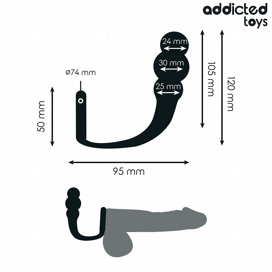 Addicted toys - plug anale con anello modello 1