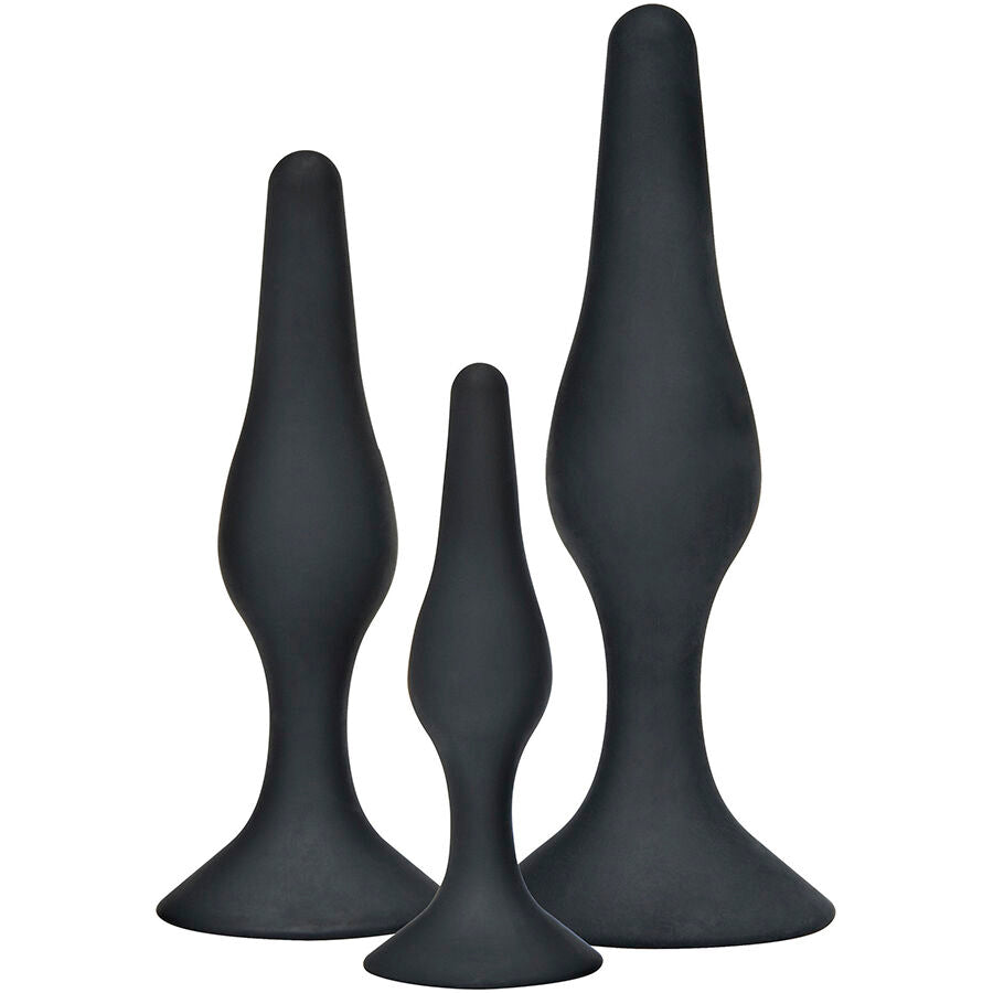 Toyjoy - anal play curvy companions plug anale 3 pezzi nero