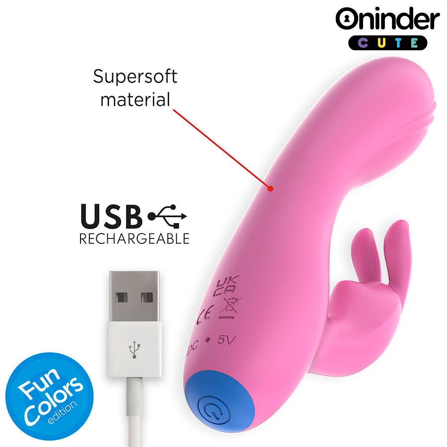 ONINDER CUTE - VIBRATORE CONIGLIETTO D'AMORE PER PUNTO G E CLITORIDE - APP GRATUITA IN TUTTO IL MONDO