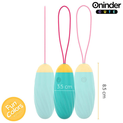 Oninder cute - uovo vibro-rotante in silicone con gemma per amore e piacere - app gratuita in tutto il mondo