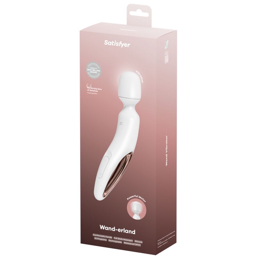 SATISFYER - BAGUETTE VIBRANTE MASSEUSE ERLAND BLANC