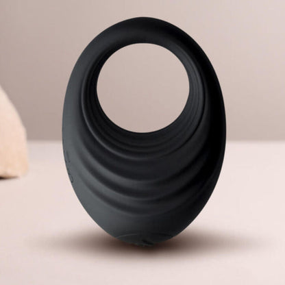 Rocks-off - anello vibrante per pene spire nero