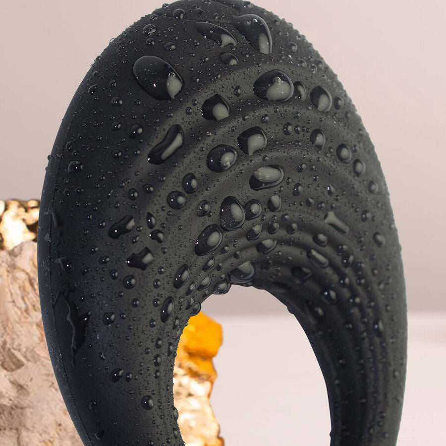 Rocks-off - anello vibrante per pene spire nero