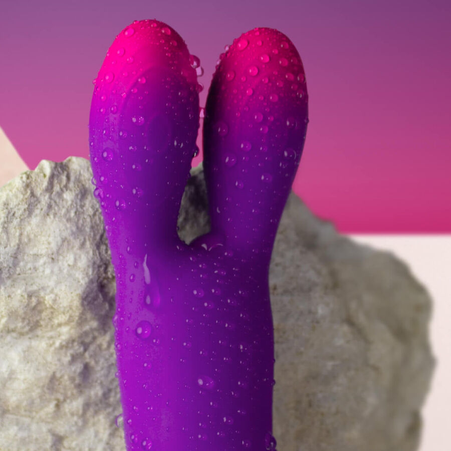 Rocks-off - vibratore flessibile glo-girl bunny viola