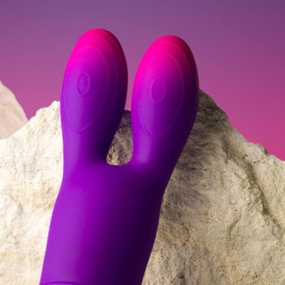 Rocks-off - vibratore flessibile glo-girl bunny viola