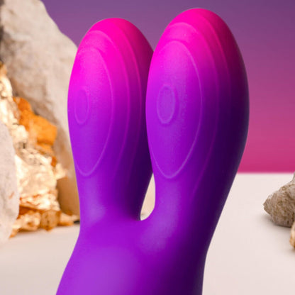 Rocks-off - vibratore flessibile glo-girl bunny viola