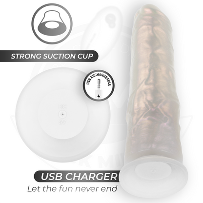 Cock miller - dildo con ventosa, luci e vibrazione con telecomando bianco 21,5 cm