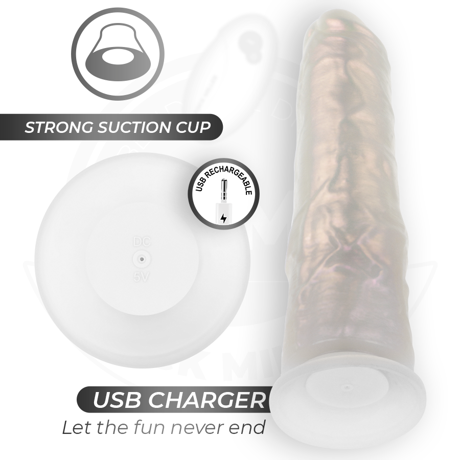 Coq Miller - gode avec ventouse, lumières et vibration avec télécommande blanc 19,5 cm