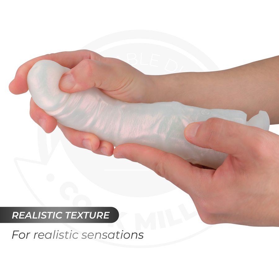 Coq Miller - gode avec ventouse, lumières et vibration avec télécommande blanc 19,5 cm