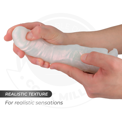Coq Miller - gode avec ventouse, lumières et vibration avec télécommande blanc 19,5 cm