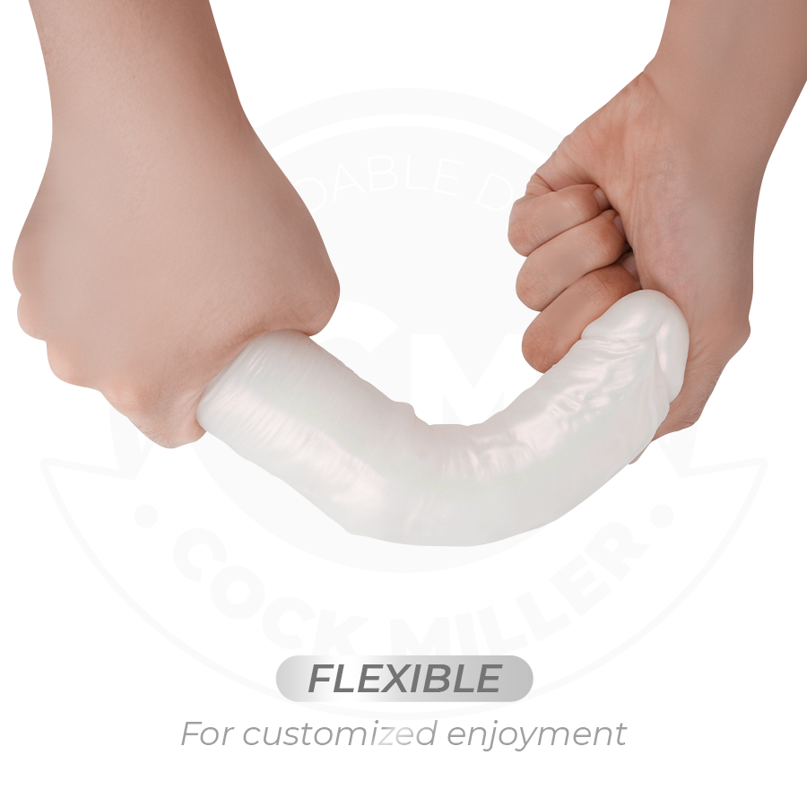 Coq Miller - gode avec ventouse, lumières et vibration avec télécommande blanc 19,5 cm