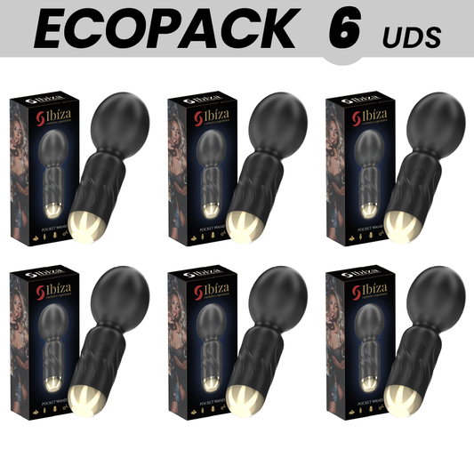 ECOPACKS 6 UNITÀ - VIBRATORE A BACCHETTA TASCABILE IBIZA