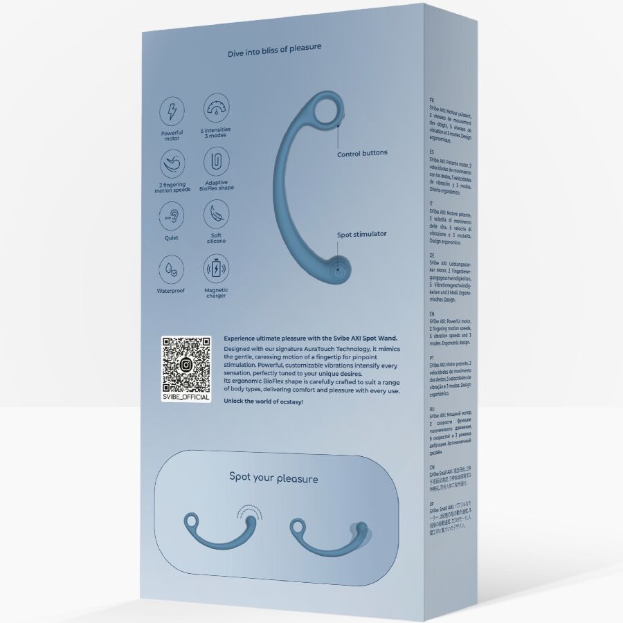 Snail vibe - bacchetta per massaggio vibrante axi blu