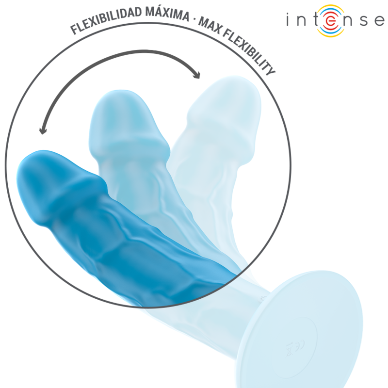 INTENSE - VIBREUR RÉALISTE PHOEBE 10 VIBRATIONS TÉLÉCOMMANDE BLEU
