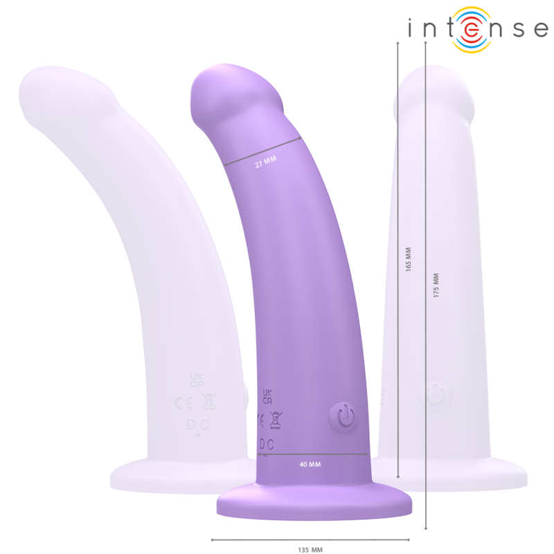 Intense - vibromasseur eddie 17,5 cm 10 vibrations violet télécommande
