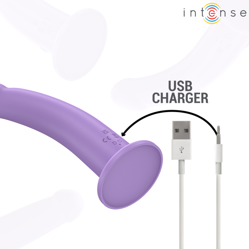 Intense - vibromasseur eddie 17,5 cm 10 vibrations violet télécommande