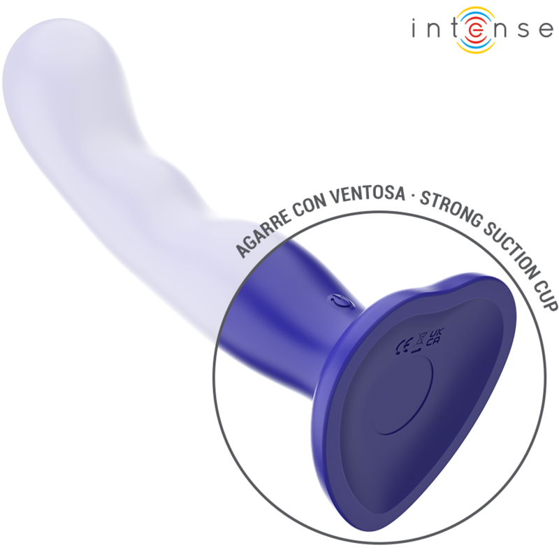 Intense - vibratore shorty con ventosa telecomando blu