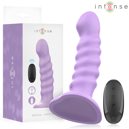Intense - brenda vibratore taglia m design a spirale 10 vibrazioni telecomando viola