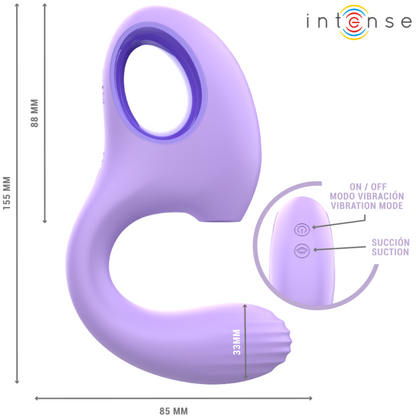 Intense - vibratore e stimolatore baxter viola