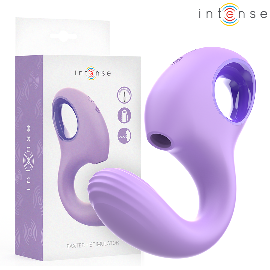 Intense - vibratore e stimolatore baxter viola