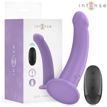 Intense - vibromasseur eddie 17,5 cm 10 vibrations violet télécommande