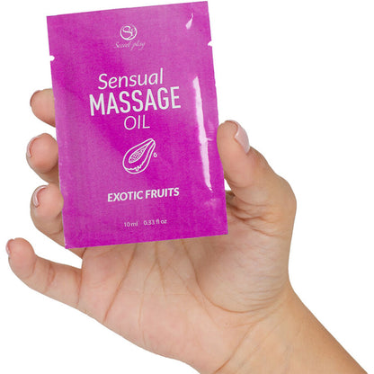 Secretplay - olio da massaggio monodose ai frutti esotici 10 ml