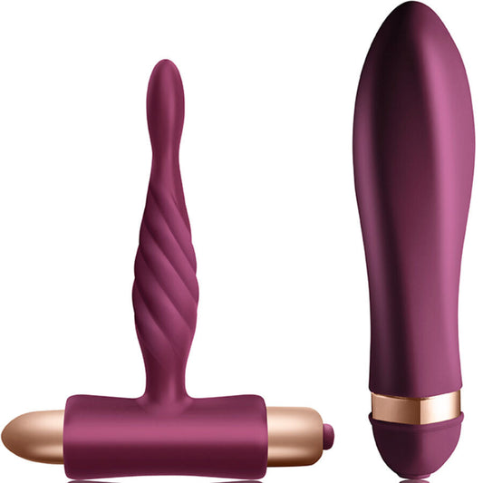 Climaximum - kit sfida vibratore twisted + plug anale per principianti