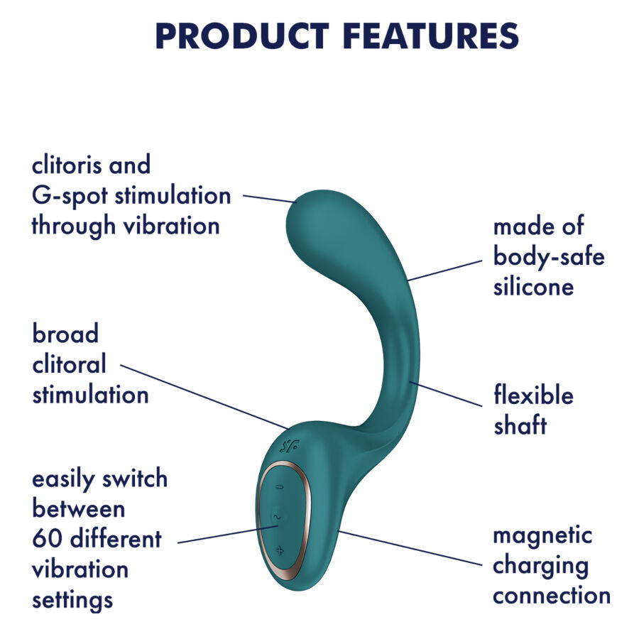 SATISFYER - G PER FODDES 2 VIBRATORE CONIGLIO VERDE BOTTIGLIA