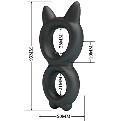 Crazy bull - toran doppio anello in silicone modello 20
