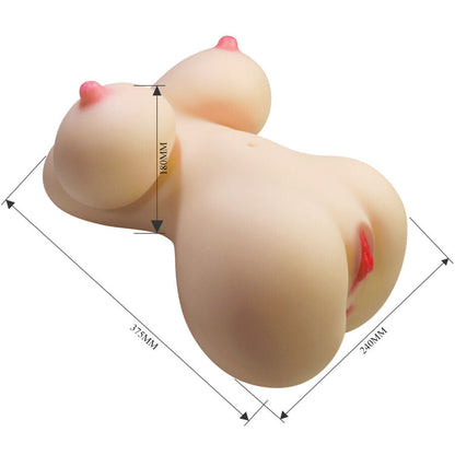 Crazy bull - fiona torso femminile realistico vagina e anale 7,1 kg