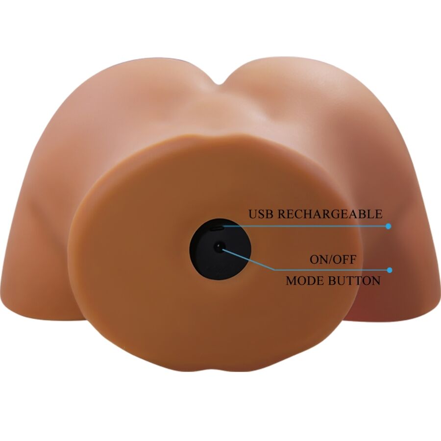 Crazy bull - geriann vibratore e succhiatore realistico per polso femminile con suono 5,5 kg