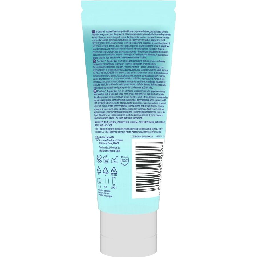 Control - lubrificante aquafeel con acido ialuronico 80 ml