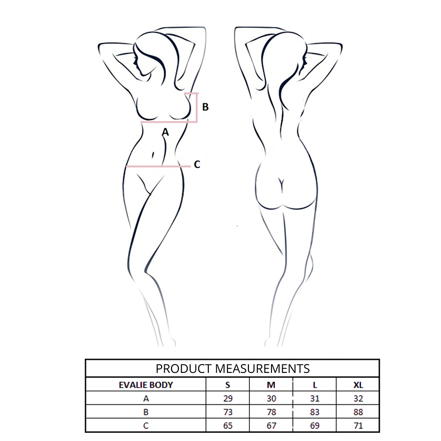 Passion - evalie body rosso l/xl