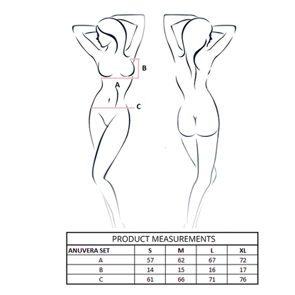 Passion - anuvera reggiseno + perizoma bianco l/xl