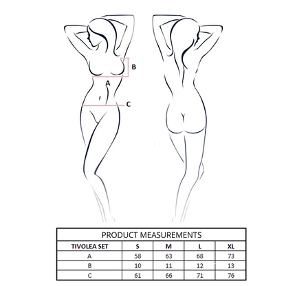 Passion - set reggiseno + perizoma tivolea misty rose l/xl