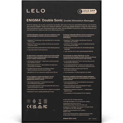 Lelo - enigma double sonic vibrator point g nero