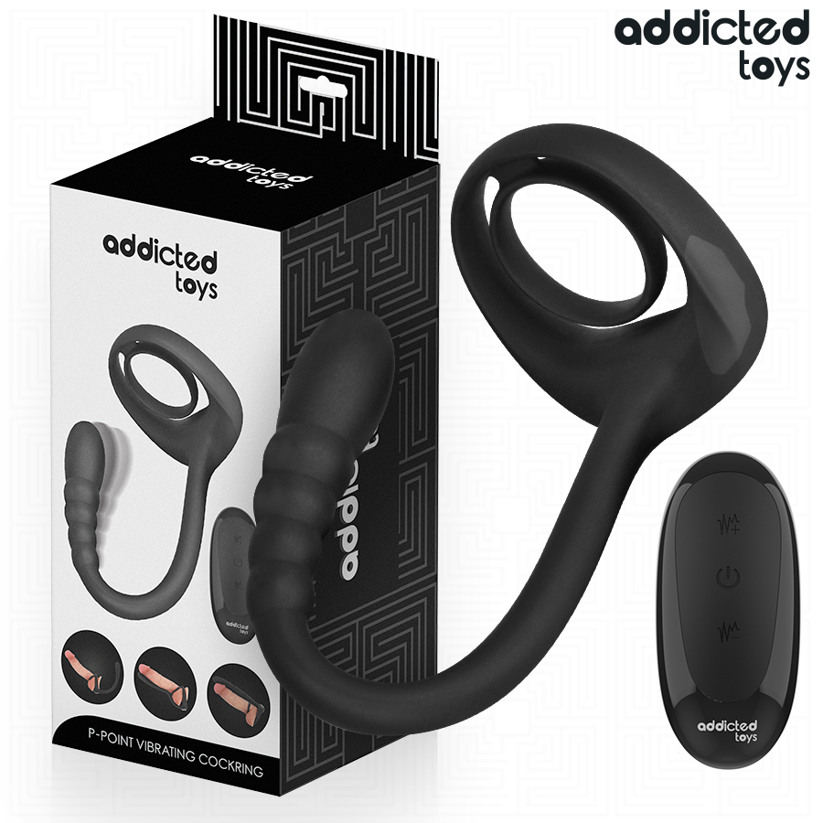 Addicted toys - anello vibrante per il pene con telecomando p-spot