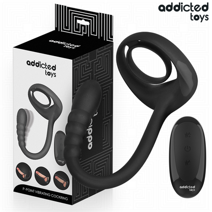 Addicted toys - anello vibrante per il pene con telecomando p-spot
