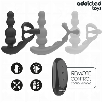 Addicted toys - massaggiatore prostatico rotante con telecomando
