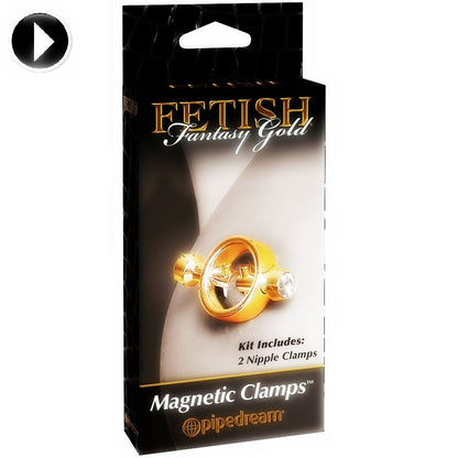 Serre-seins magnétiques fantaisie or fétiche