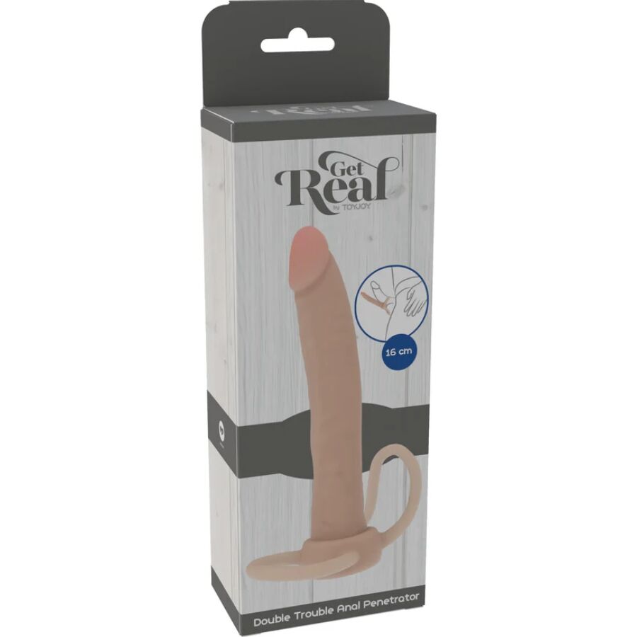 Get real - penetratore anale in silicone double trouble 16 cm