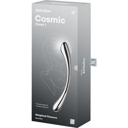 Satisfyer - dildo a doppia estremità in acciaio inox cosmic crest 1