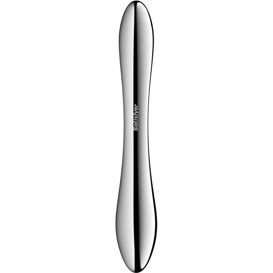 Satisfyer - dildo a doppia estremità in acciaio inox pure gravity 1