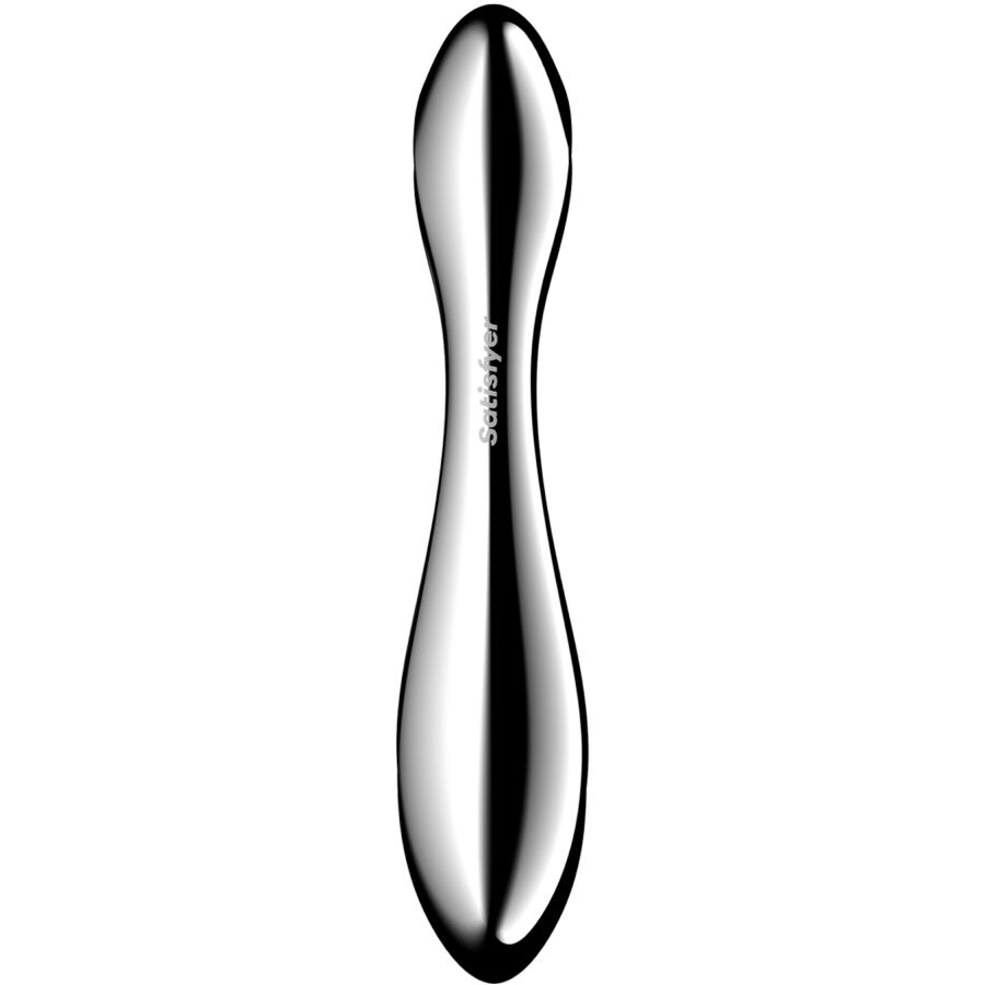 Satisfyer - dildo a doppia estremità in acciaio inox pure gravity 2