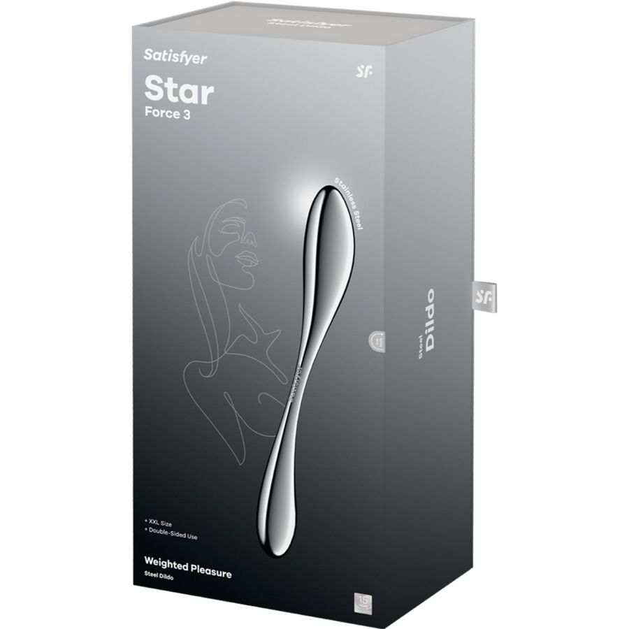 Satisfyer - dildo a doppia estremità in acciaio inox star force 3